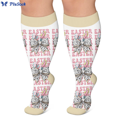 Kompressionsstrümpfe mit Osterhasenmuster in Übergröße - image 3