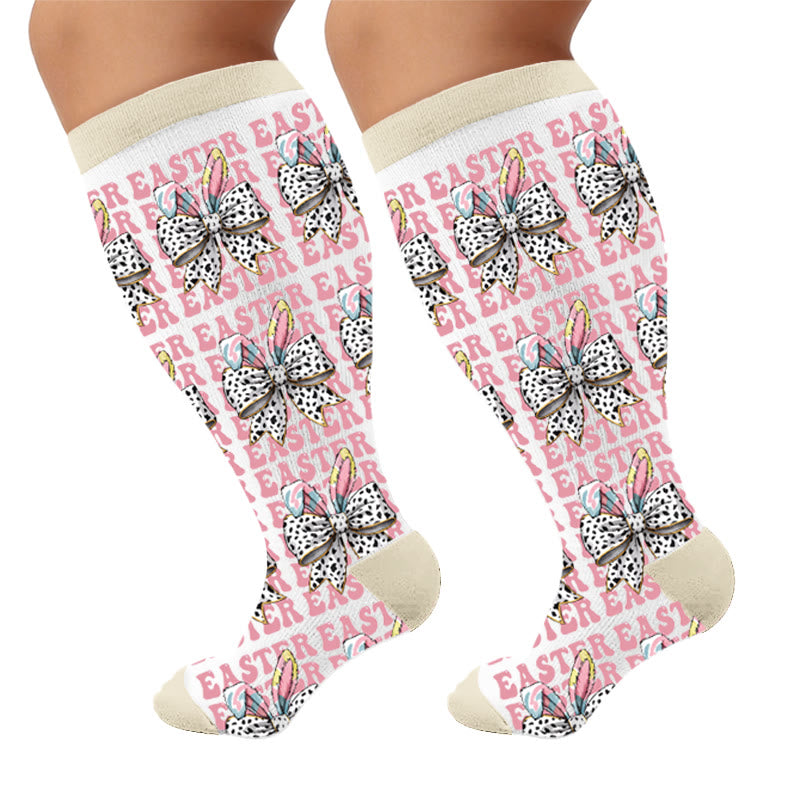 Kompressionsstrümpfe mit Osterhasenmuster in Übergröße - Bogen (1 Paar) - 4XL - image 6