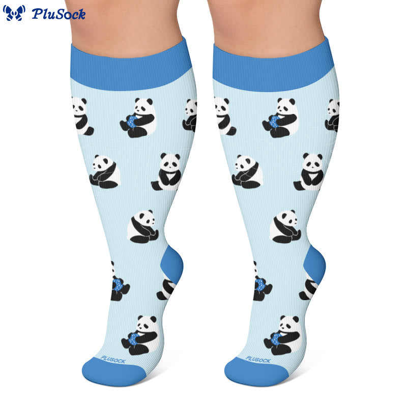 Panda-Hasen-Dackel-Kompressionsstrümpfe in Übergröße - image 3