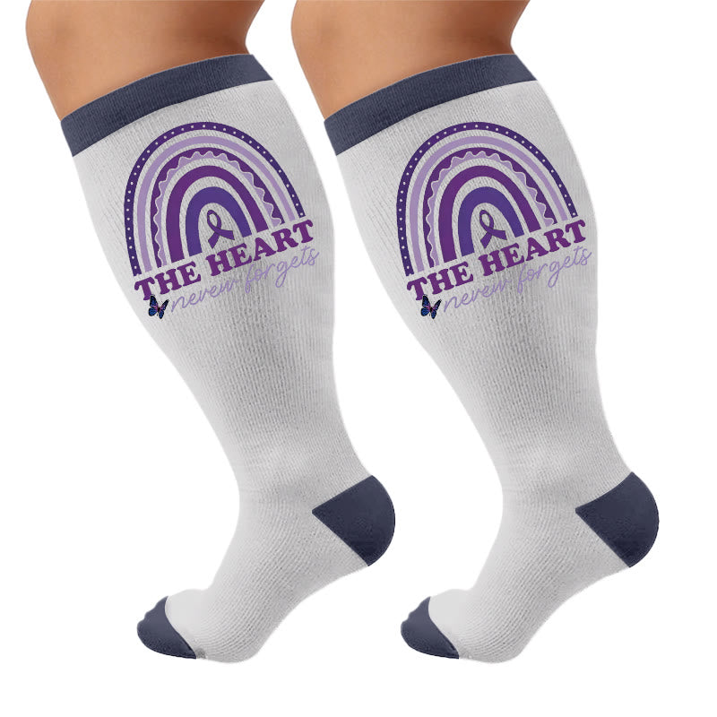 Kompressionsstrümpfe mit Amnesia-Print in Übergröße - Regenbogen (1 Paar) - 4XL - image 6