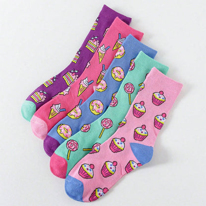 Candy Donuts Viertel-Socken (5 Paar) - Mehrfarbig - EU36-42 (US3-8,5) - image 1