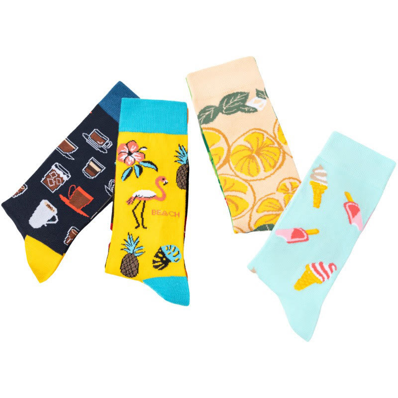 Eiscreme-Frucht-Viertel-Socken (4 Paar) - image 2