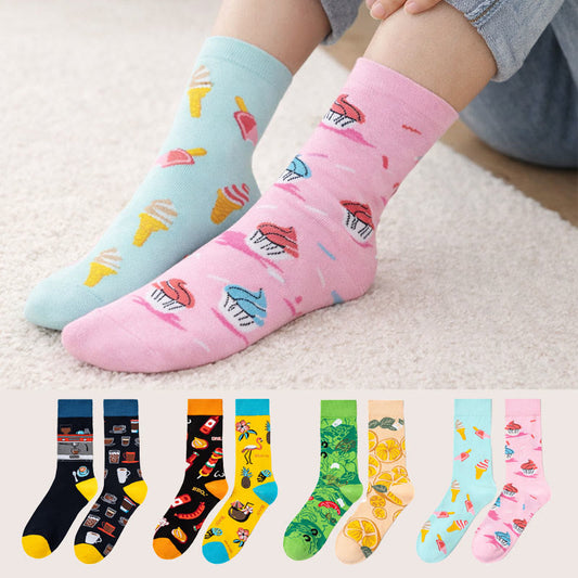 Eiscreme-Frucht-Viertel-Socken (4 Paar) - image 0