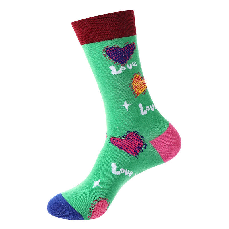 Viertelsocken mit Herzmuster (5 Paar) - image 6