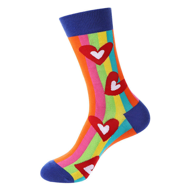 Viertelsocken mit Herzmuster (5 Paar) - image 8