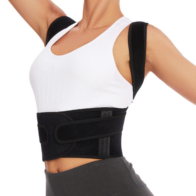 Leichte, verstellbare Schulterbandage zur Haltungskorrektur - Schwarz - 3XL - image 1