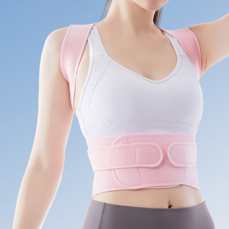 Leichte, verstellbare Schulterbandage zur Haltungskorrektur - Rosa - 3XL - image 5