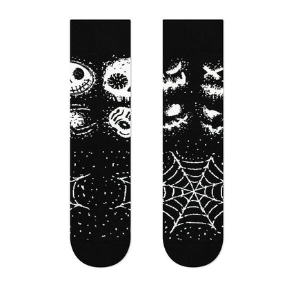 Kreative, asymmetrische Totenkopf-Viertelsocken (4 Paar) - image 5