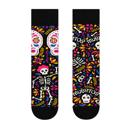 Kreative, asymmetrische Totenkopf-Viertelsocken (4 Paar) - image 8