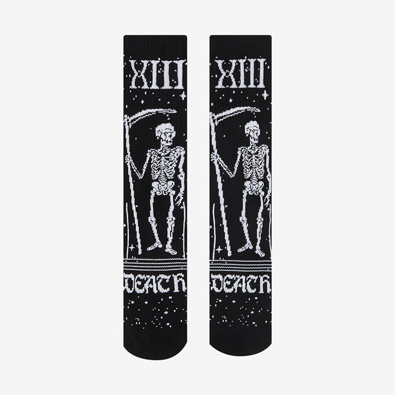Socken mit Totenkopf- und Skelettmotiven (3 Paar) - image 5