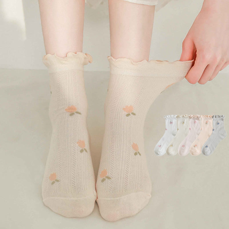 Lase Schlafsocken (5 Paar) - Mehrfarbig - EU 36-40 (US 3-7) - image 0