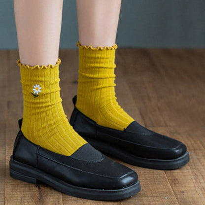 Bestickte Gänseblümchen-Schlafsocken (8 Paar) - image 6