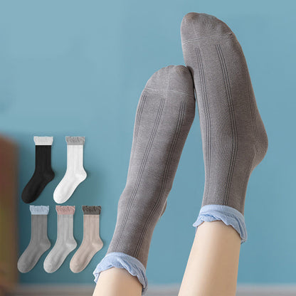 Graue Schlafsocken (5 Paar) - Mehrfarbig - EU 36-40 (US 3-7) - image 0