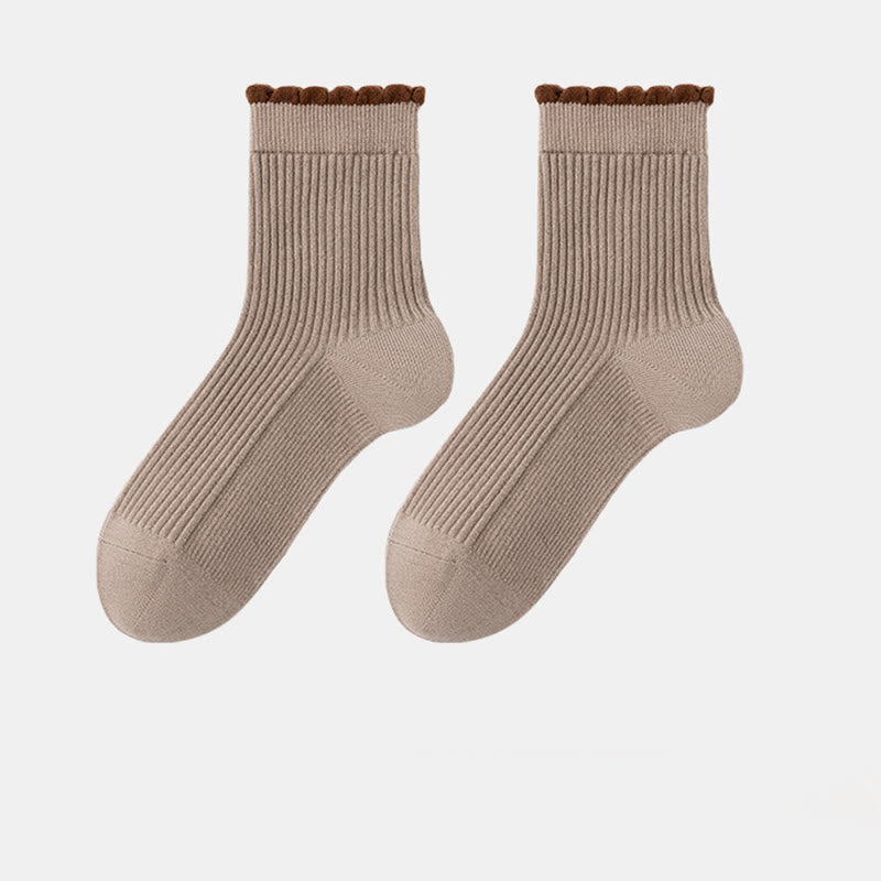 Verdickte Schlafsocken aus Maulbeerseide (3 Paar) - Khaki - EU 36-40 (US 3-7) - image 16