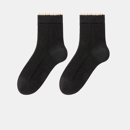 Verdickte Schlafsocken aus Maulbeerseide (3 Paar) - Schwarz - EU 36-40 (US 3-7) - image 14