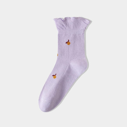 Frühlingsschlafsocken aus reiner Baumwolle (6 Paar) - Lila - EU 36-40 (US 3-7) - image 9