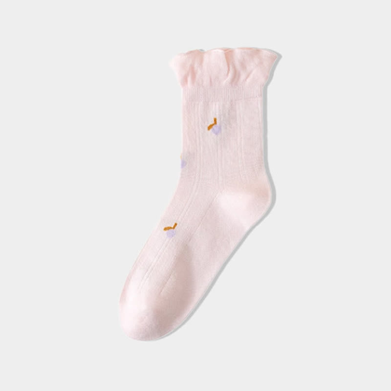 Frühlingsschlafsocken aus reiner Baumwolle (6 Paar) - Rosa - EU 36-40 (US 3-7) - image 11