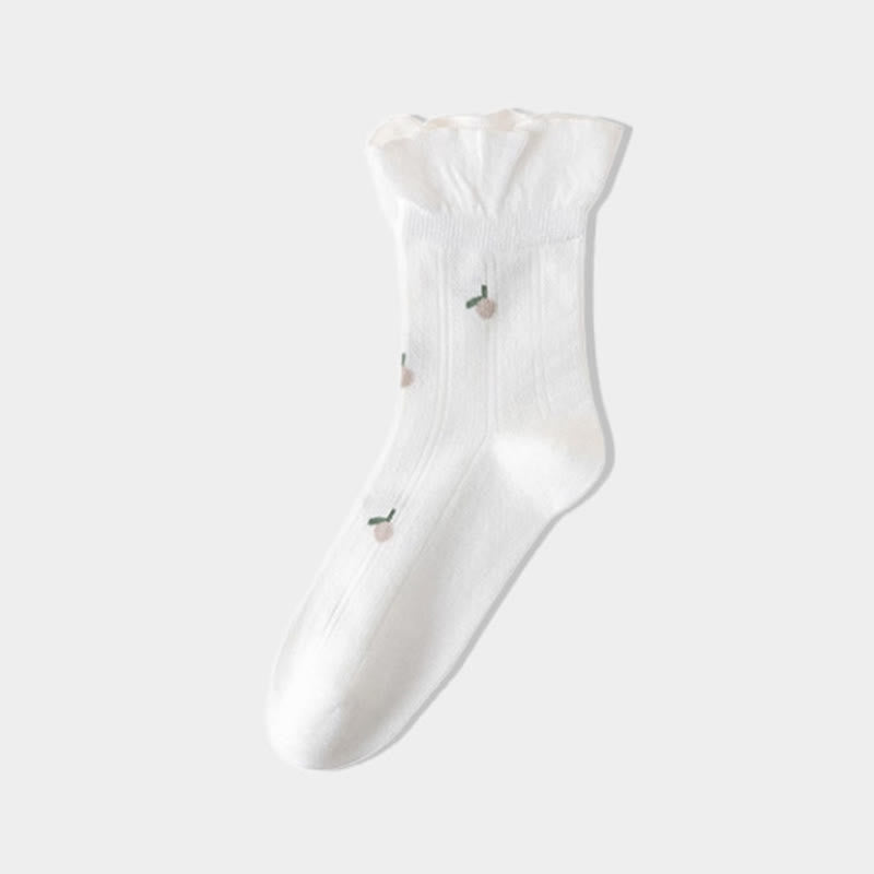 Frühlingsschlafsocken aus reiner Baumwolle (6 Paar) - Weiß - EU 36-40 (US 3-7) - image 6