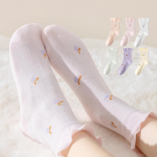 Frühlingsschlafsocken aus reiner Baumwolle (6 Paar) - Mehrfarbig - EU 36-40 (US 3-7) - image 0