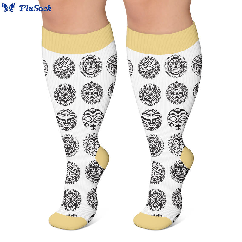 Kompressionsstrümpfe mit religiösem Aufdruck in Übergröße - image 4