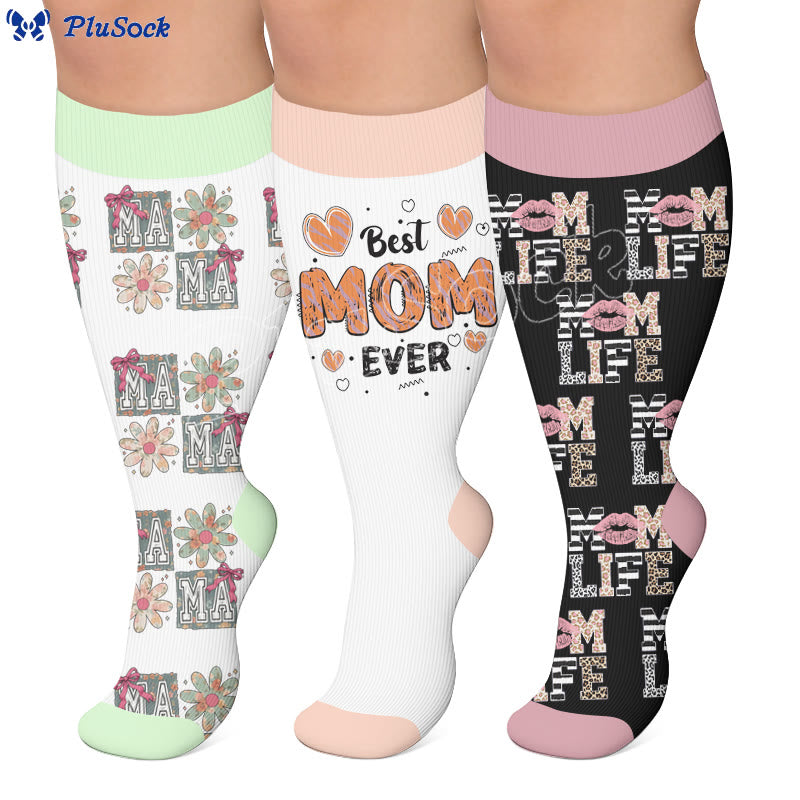 Kompressionsstrümpfe mit Weihnachtsmuster in Übergröße - image 0