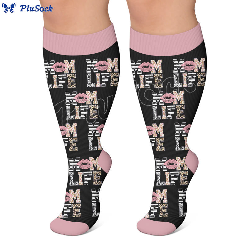 Kompressionsstrümpfe mit Weihnachtsmuster in Übergröße - image 4