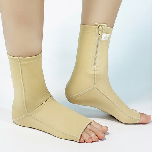 Postoperative Kompressions-Fußmanschetten mit Reißverschluss und offener Zehenpartie - image 0