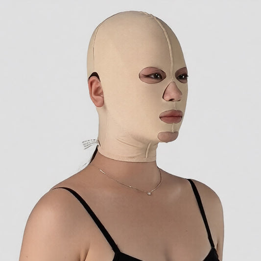 Gesichtsmaske mit Reißverschluss am Rücken für die Zeit nach Operationen - Nackt - S - image 0