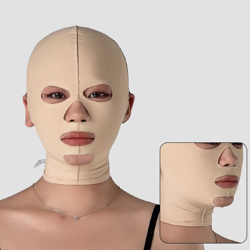 Gesichtsmaske mit Reißverschluss am Rücken für die Zeit nach Operationen - image 2