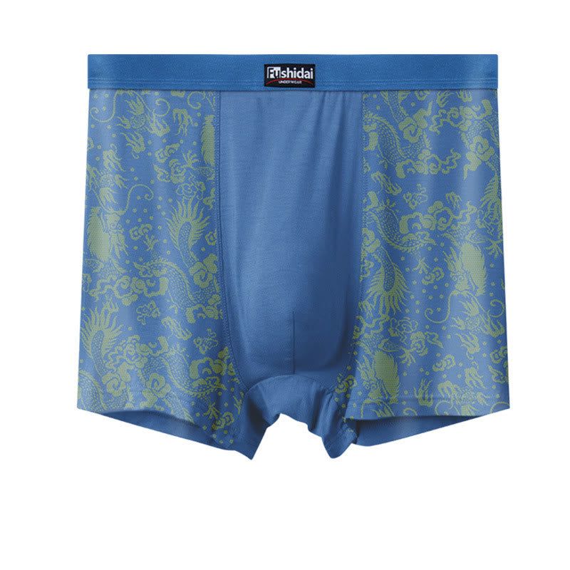 Dragon Jacquard Boxershorts in mittlerer Länge - Himmelblau - 10XL - image 5