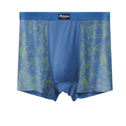 Dragon Jacquard Boxershorts in mittlerer Länge - Himmelblau - 10XL - image 5