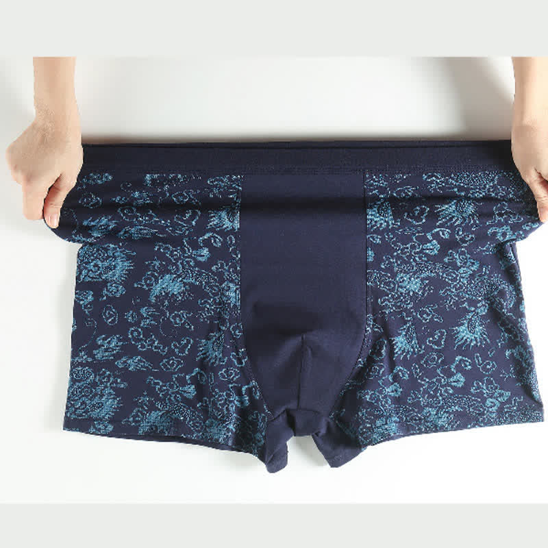 Boxershorts mit breitem, elastischem Bund und goldenem Muster (2er-Pack) - image 2