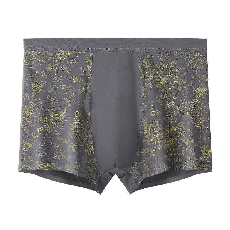 Boxershorts mit breitem, elastischem Bund und goldenem Muster (2er-Pack) - Grau - 10XL - image 6
