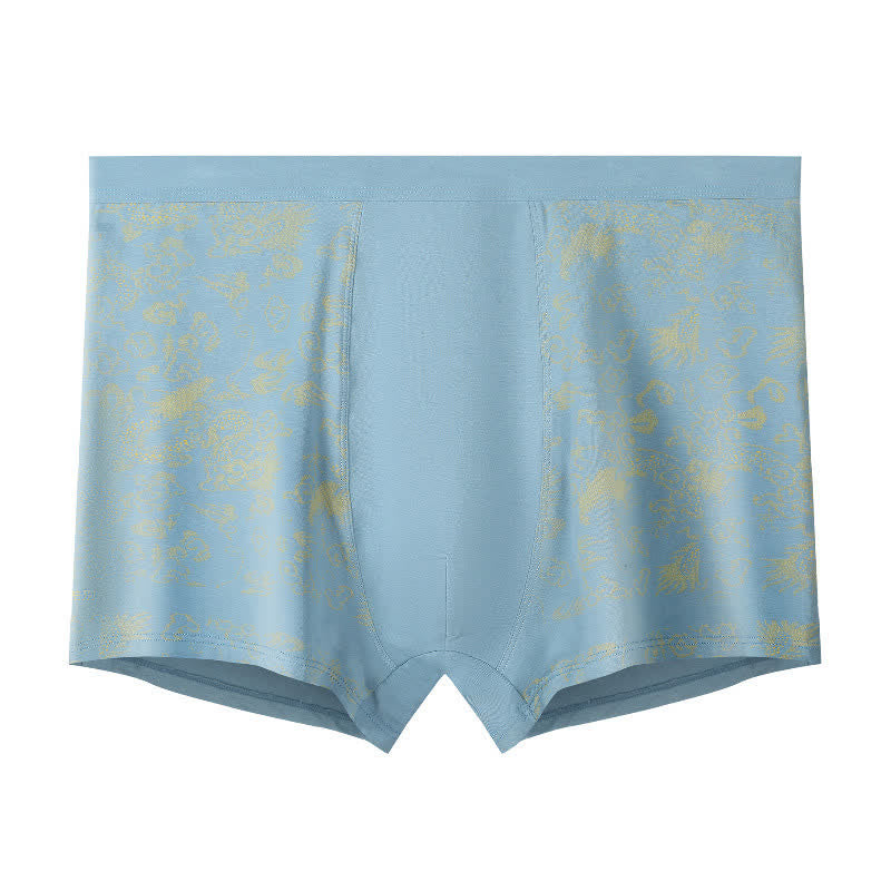 Boxershorts mit breitem, elastischem Bund und goldenem Muster (2er-Pack) - Hellblau - 10XL - image 7