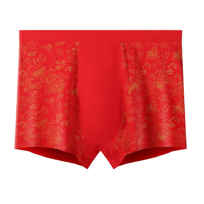 Boxershorts mit breitem, elastischem Bund und goldenem Muster (2er-Pack) - image 5