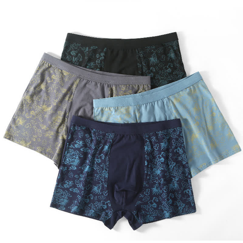 Boxershorts mit breitem, elastischem Bund und goldenem Muster (2er-Pack) - image 1