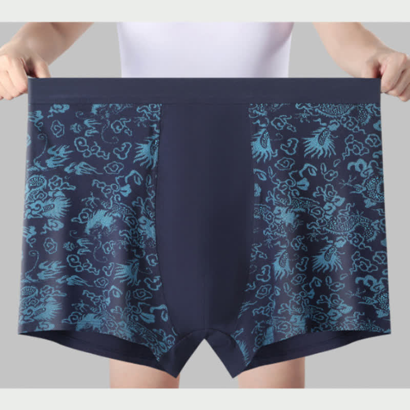 Boxershorts mit breitem, elastischem Bund und goldenem Muster (2er-Pack) - image 0