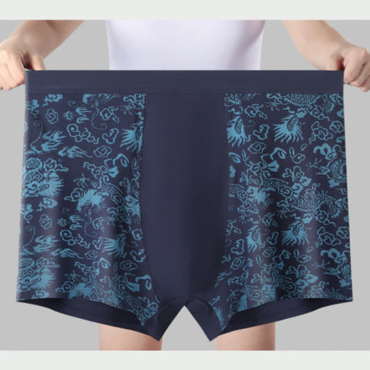 Boxershorts mit breitem, elastischem Bund und goldenem Muster (2er-Pack) - image 0