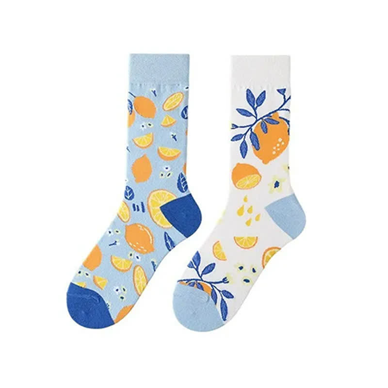 Viertelsocken mit Zitronenmuster - image 1