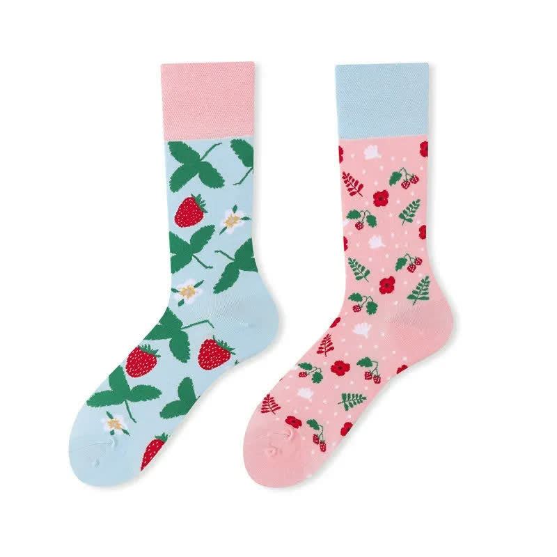 Erdbeermuster-Viertel-Socken - image 1