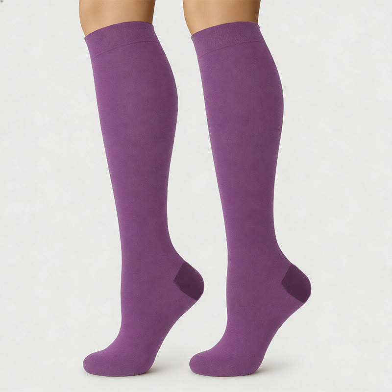 Kompressionsstrümpfe der Polka Dot Purple-Serie (6 Paar) - image 5