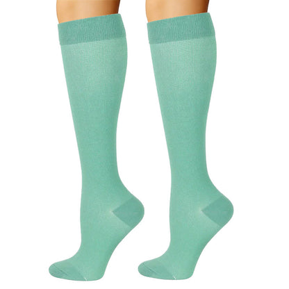 Blau-grüne Kompressionsstrümpfe mit Blumenmuster (6 Paar) - image 7