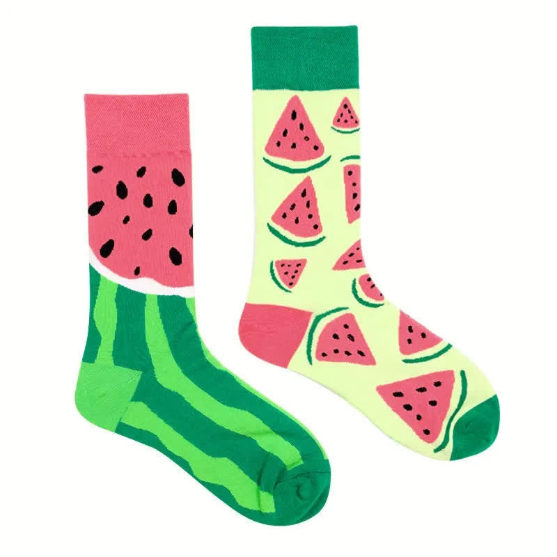 Viertelsocken mit Wassermelonenmuster - image 1