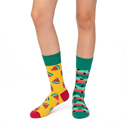 Viertelsocken mit Wassermelonenmuster - Grün - EU36-43 (US3-9) - image 0