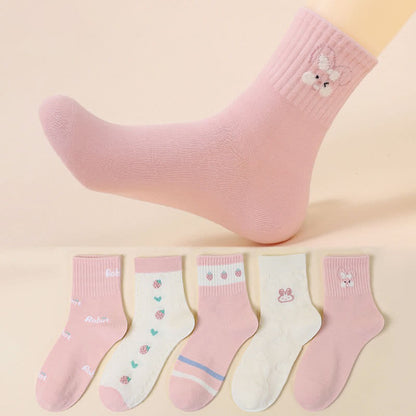 Osterhasen-Baumwollsocken (5 Paar) - Rosa - EU35-40 (US2-7) - image 0