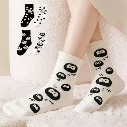 Polka Dot Rabbit Viertelsocken (4 Paar) - Mehrfarbig - EU35-40 (US2-7) - image 0
