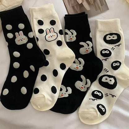 Polka Dot Rabbit Viertelsocken (4 Paar) - image 3