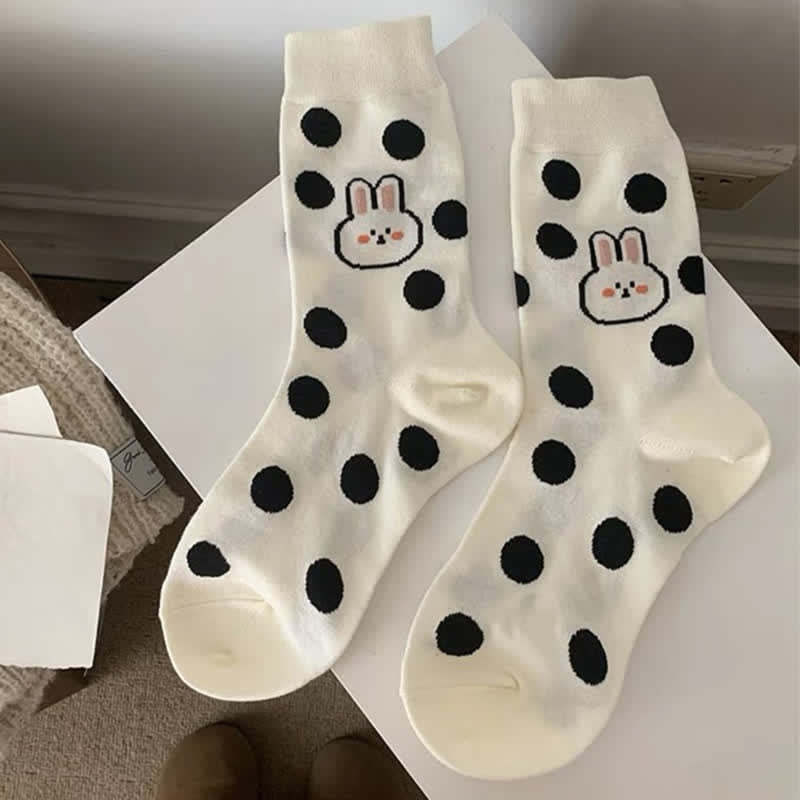 Polka Dot Rabbit Viertelsocken (4 Paar) - image 5