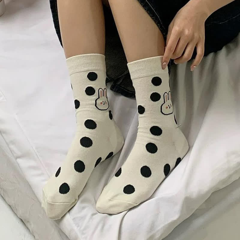 Polka Dot Rabbit Viertelsocken (4 Paar) - image 2