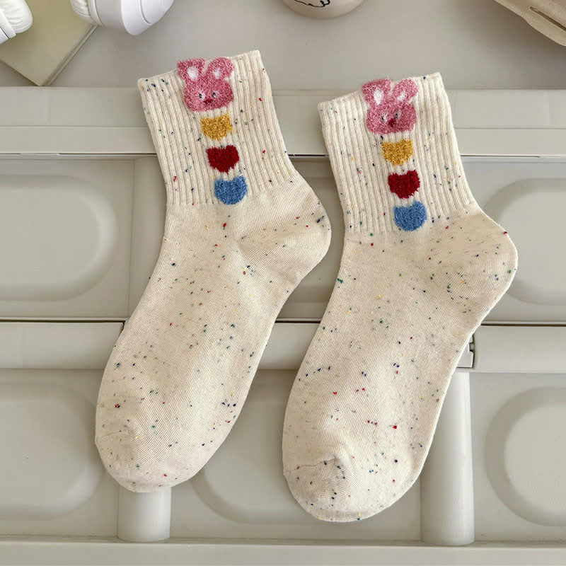 Kuschelige Hasen-Viertel-Socken (5 Paar) - image 4